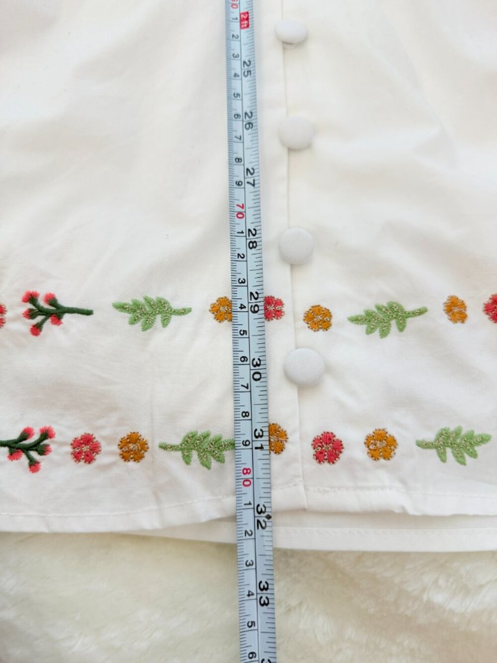 NWT Caroline Constas White Floral Embroidered Puff Sleeve Mini Dress Size 6 - Picture 14 of 16